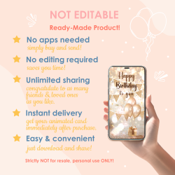 Advantages of ready-made gold e-cards: instant access, professional motion art.