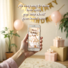 Luxury gold digital birthday card displayed on a modern smartphone screen.