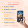 Benefits of non-editable e-cards: professional motion design, instant download, ready-to-send.