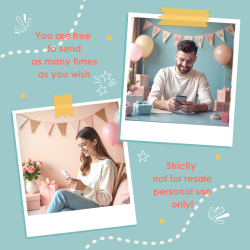 Universal birthday greeting design suitable for men or women, featuring sophisticated gold accents.