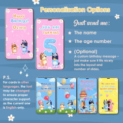 Personalization options: add child's name, age, and custom birthday message.