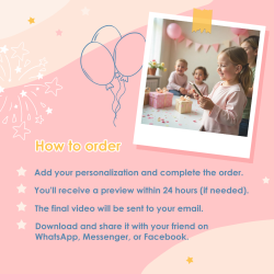 nfographic: how to send the Bluey video invite via WhatsApp or Instagram to guests. animated Bluey birthday party invite.