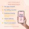 Advantages of non-editable minimal e-cards: professional look, instant download, ready-to-send.