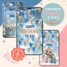 Animated Happy Birthday e-card with vibrant motion design and celebratory music.