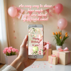 Musical eCard gift for sister, mom, or friend. Instant download, ready to send via phone.