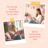 Virtual Bday Card with soft pink and beige color palette, perfect for women's birthday.