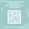 QR code leading to a full video preview of the animated Hello sticker pack.
