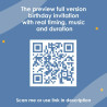 QRcode for preview invitation. Personalized digital invit for girls turning 1st, 2nd, 3rd, 4th, 5th, 6th, 7th birthday.