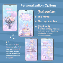 How to order: provide Name and Age for personalized Anime card. Custom  video greeting made within 24 -48 hours. Digital e-gift.