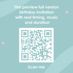 Scan QR code to preview the delicate watercolor roses animation. Watch custom floral video greeting.