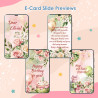 Storyboard of floral birthday video. Delicate pink and lavender rose transitions with light effects.