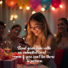 Smiling person looking at smartphone, laughing at their personalized ginger cat birthday video greeting.
