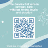 Scan QR code to preview the cute ginger cat animated birthday video. Watch custom 3D cartoon greeting.