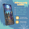 Technical specs: High-quality MP4 video, 1080x1920 resolution, 50 seconds duration with spooky music.